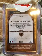 Back | Francisco Alvarez Baseball Cards 2023 Topps Gilded Collection Gallery of Gold Autographs