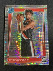 Greg Brown III [Pulsar Signature] Basketball Cards 2021 Panini Donruss Optic Prices