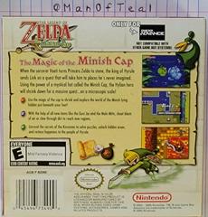 Box Back | Zelda Minish Cap GameBoy Advance