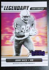 Jerry Rice [Purple] #10 Football Cards 2021 Panini Legendary Contenders Prices