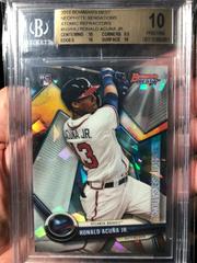 Ronald Acuna Jr [Atomic Refractor] Baseball Cards 2018 Bowman's Best Neophyte Sensations Prices