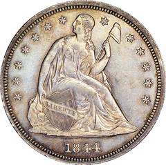 1844 [PROOF] Coins Seated Liberty Dollar Prices
