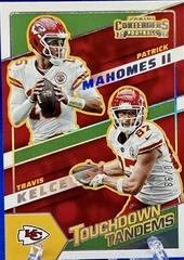 Patrick Mahomes II, Travis Kelce [Silver] Football Cards 2022 Panini Contenders Touchdown Tandems Prices