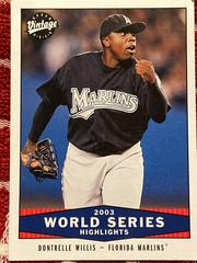 Dontrelle Willis [2003 World Series Highlights] #316 Baseball Cards 2004 Upper Deck Vintage Prices