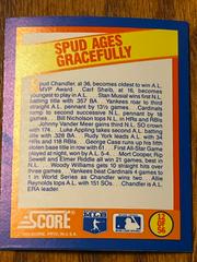 Spud Ages Gracefully Baseball Cards 1989 Score Magic Motion Trivia A Year to Remember Prices