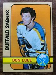 Don Luce Hockey Cards 1972 Topps Prices