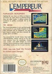 L'Empereur - Back | L'Empereur NES