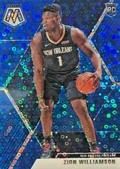 Zion Williamson [Fast Break Blue] #209 Basketball Cards 2019 Panini Mosaic Prices