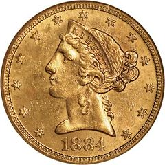 1884 S Coins Liberty Head Half Eagle Prices