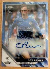 Cole Palmer [Blue Wave Refractor] Soccer Cards 2021 Topps Chrome UEFA Champions League Autographs Prices