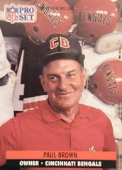 Paul Brown Football Cards 1991 Pro Set Prices
