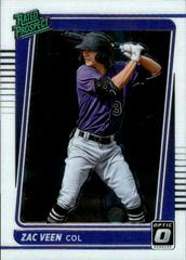 Zac Veen #RP10 Baseball Cards 2021 Panini Donruss Optic Rated Prospect Prices