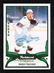 Brady Tkachuk [Emerald Ice Autograph] #224 Hockey Cards 2021 Parkhurst Prices