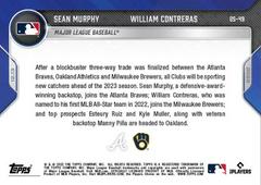 Back | Sean Murphy, William Contreras Baseball Cards 2022 Topps Now Off Season