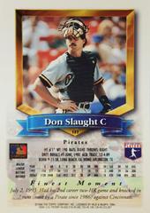 Rear | Don Slaught Baseball Cards 1994 Topps Traded Finest Inserts