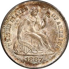 1867 S Coins Seated Liberty Half Dime Prices