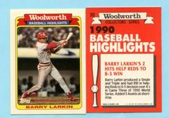 Barry Larkin #30 Baseball Cards 1990 Woolworth Prices