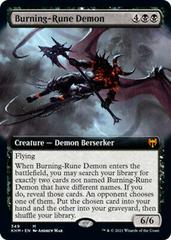 Burning-Rune Demon [Extended Art] Magic Kaldheim Prices