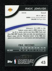 Back Side | Magic Johnson [Green Refractor] Basketball Cards 2007 Finest