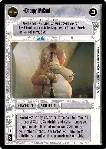 Droopy McCool [Limited] Star Wars CCG Jabba's Palace