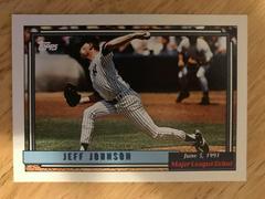 Jeff Johnson Baseball Cards 1992 Topps '91 M.L. Debut Prices