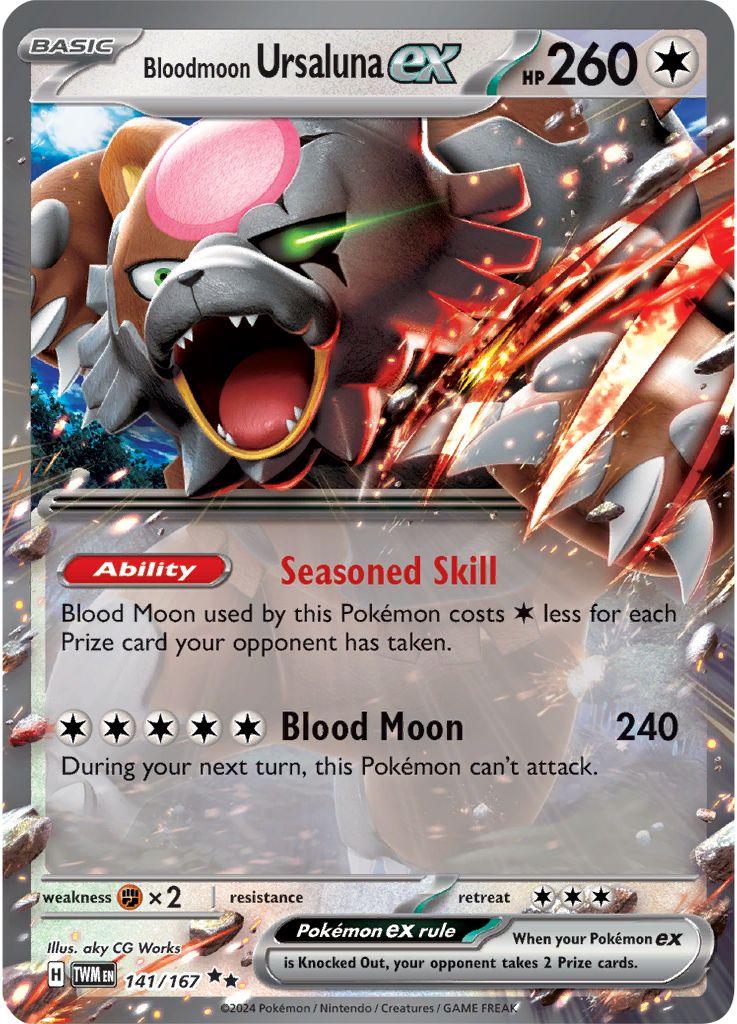 Bloodmoon Ursaluna ex #141 Pokemon Twilight Masquerade