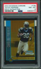 Julius Peppers [Gold Refractor] Football Cards 2002 Bowman Chrome Prices