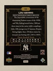 Back | Lou Gehrig Baseball Cards 2007 SP Legendary Cuts