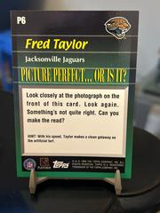Back Of P6 | Fred Taylor Football Cards 1999 Topps Picture Perfect