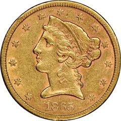 1865 Coins Liberty Head Half Eagle Prices