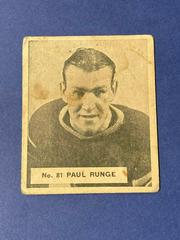 Paul Runge Hockey Cards 1937 V356 World Wide Gum Prices