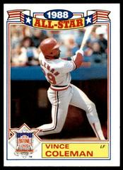 Vince Coleman Baseball Cards 1989 Topps All Star Glossy Set of 22 Prices