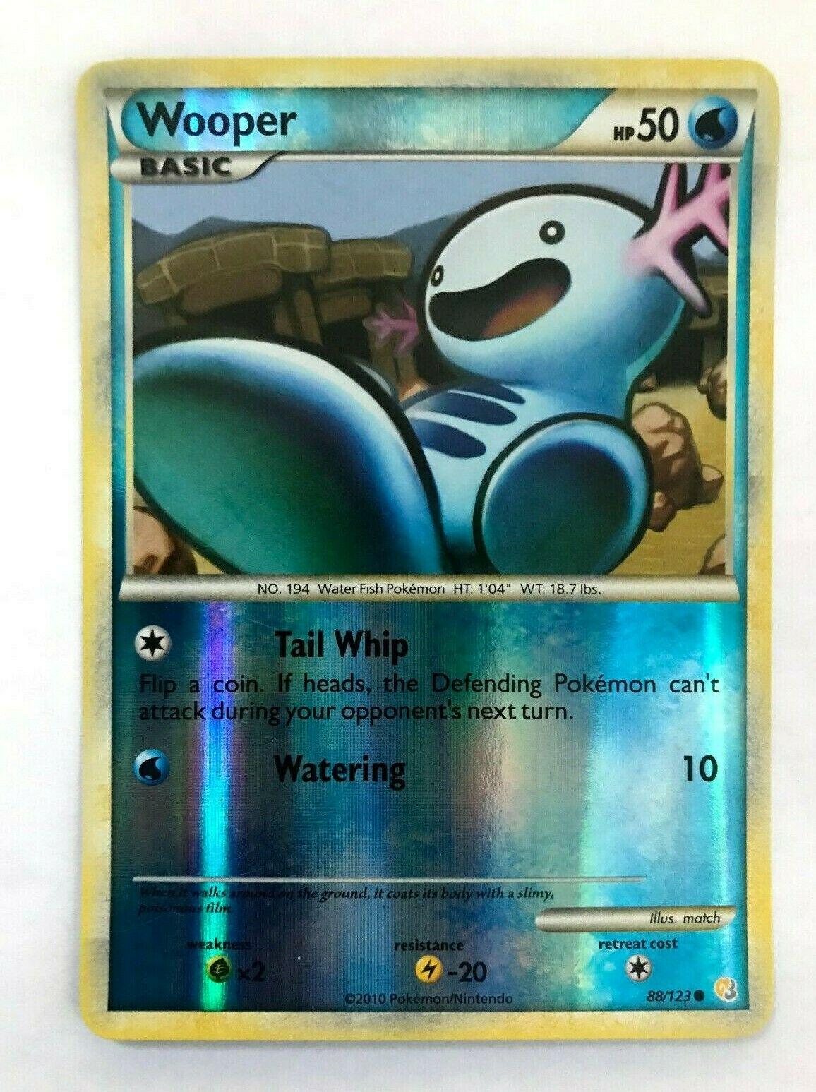 Wooper [Reverse Holo] #88 Pokemon HeartGold & SoulSilver