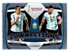 Angel Di Maria, Lionel Messi [Green] #1 Soccer Cards 2022 Panini Prizm World Cup Connections Prices