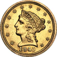 1845 O Coins Liberty Head Quarter Eagle Prices