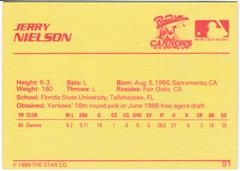 Back | Jerry Nielson Baseball Cards 1989 Star
