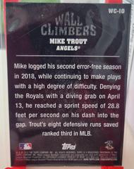 Back Of Card | Mike Trout [Wall Climbers] Baseball Cards 2019 Topps Big League