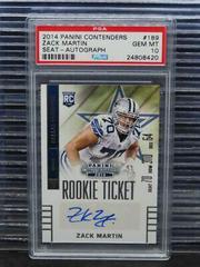 Zack Martin [Seat Autograph Championship Ticket] #189 Football Cards 2014 Panini Contenders Prices