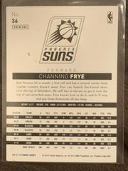 Back Of Card | Channing Frye Basketball Cards 2013 Panini Hoops