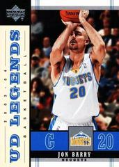 Jon Barry #17 Basketball Cards 2003 Upper Deck Legends Prices