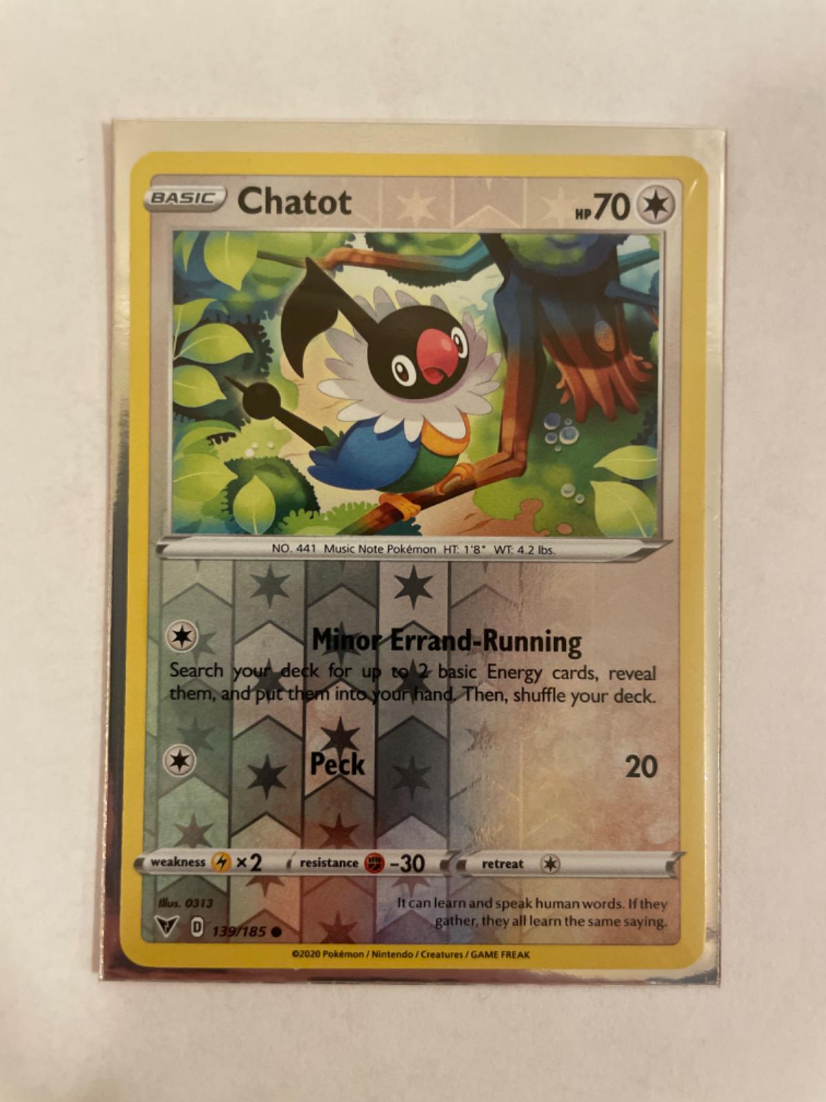 Chatot [Reverse Holo] | Ungraded | Pokemon Vivid Voltage