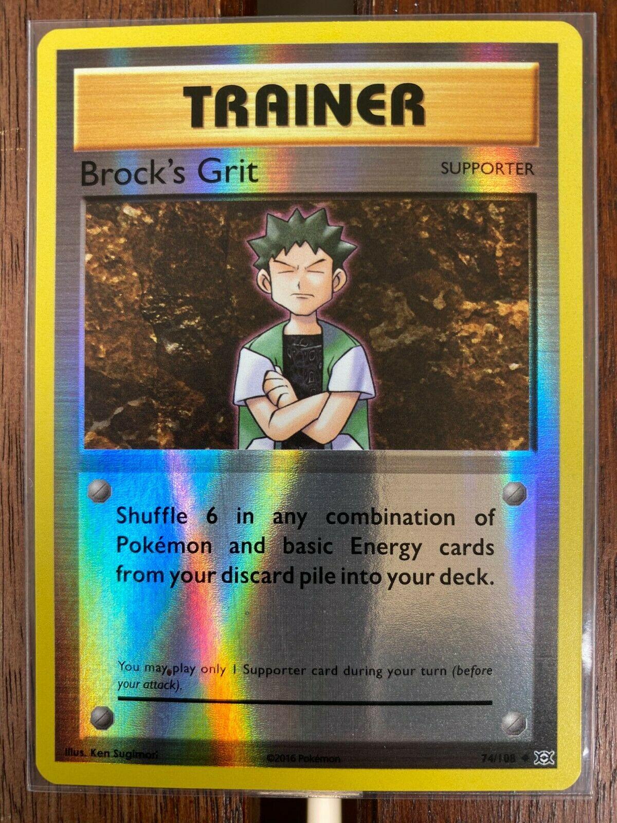 Brock's Grit [Reverse Holo] #74 Pokemon Evolutions