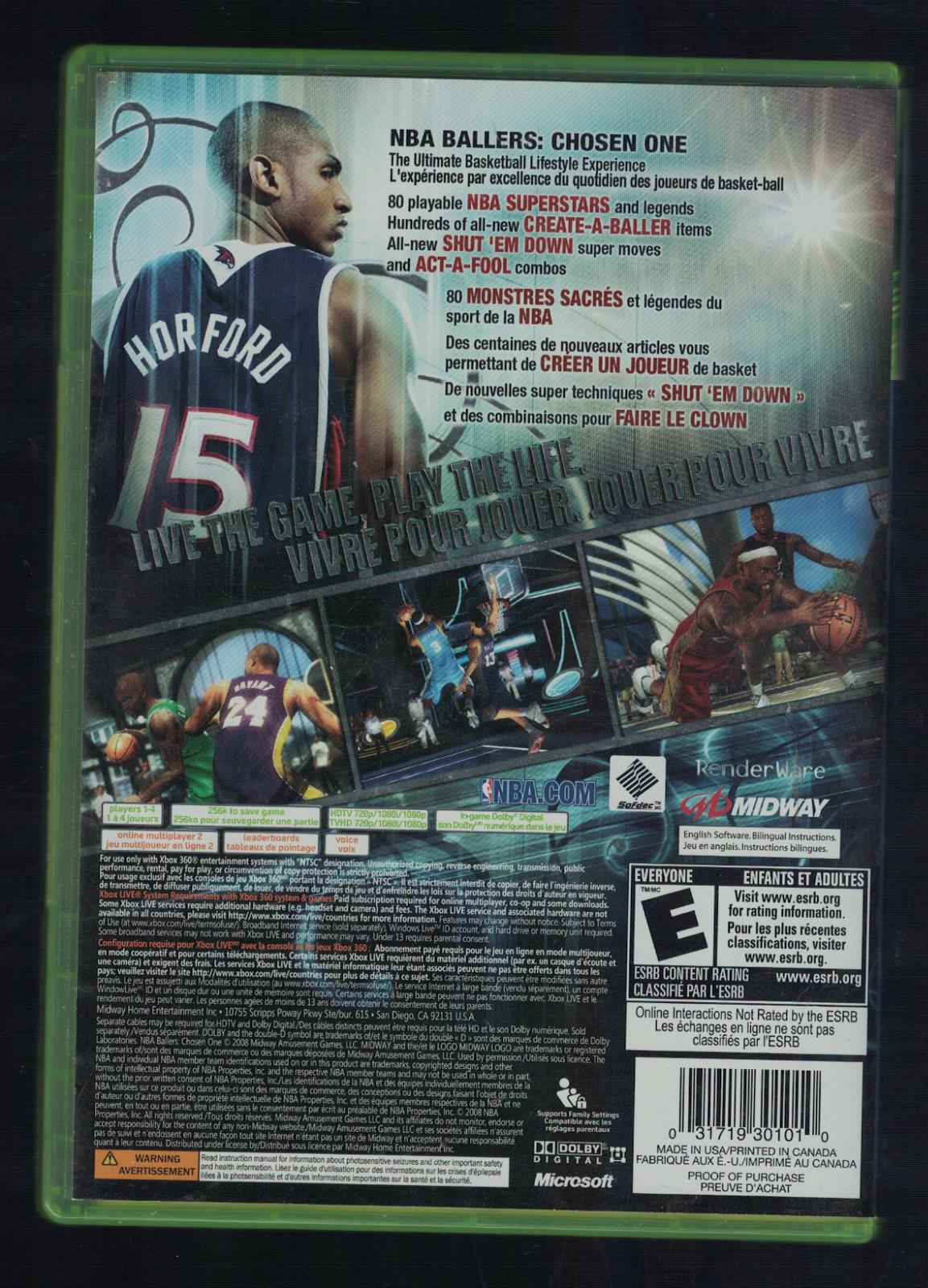 NBA Ballers Chosen One Prices Xbox 360 Compare Loose, CIB & New Prices