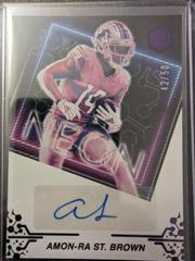 Amon Ra St. Brown [Purple] Football Cards 2022 Panini Elements Neon Signs Autographs Prices