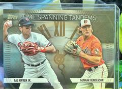 Gunnar Henderson, Cal Ripken Jr. [Gold] Baseball Cards 2023 Topps Update Time Spanning Tandems Prices
