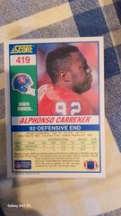 Back  | Alphonso Carreker Football Cards 1990 Panini Score