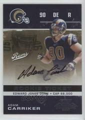 Adam Carriker [Autograph] Football Cards 2007 Playoff Contenders Prices