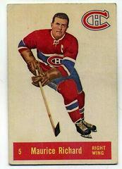Maurice Richard #5 Hockey Cards 1957 Parkhurst Prices