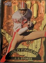 J. J. Stokes Football Cards 1996 Fleer Metal Goldfingers Prices
