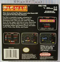 Box Back | Pac-Man [Classic NES Series] GameBoy Advance
